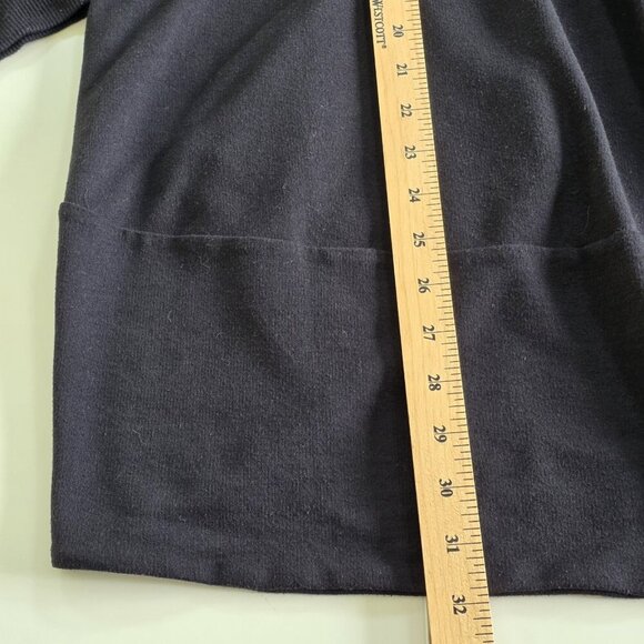 Theory Kolma Cardigan Womens S Black LS Cocoon Open Cotton Blend Pockets Capsule - Picture 8 of 16